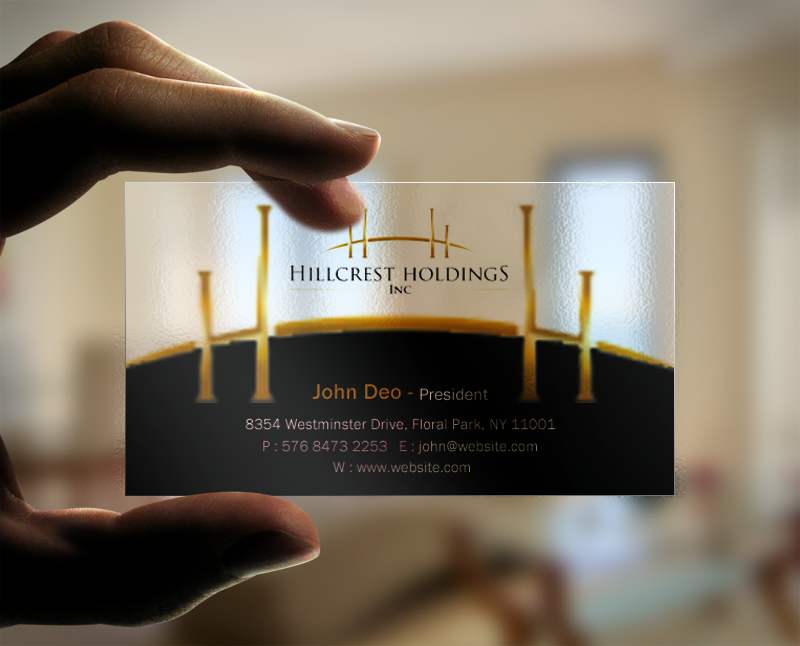 Business Card Design by Brand aid for Hillcrest Holdings | Design #12455310