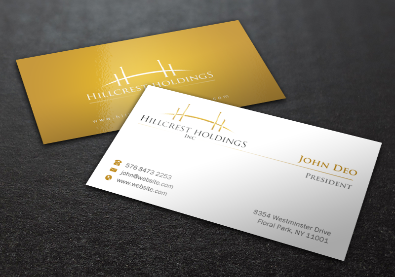 Business Card Design by Brand aid for Hillcrest Holdings | Design #12455311