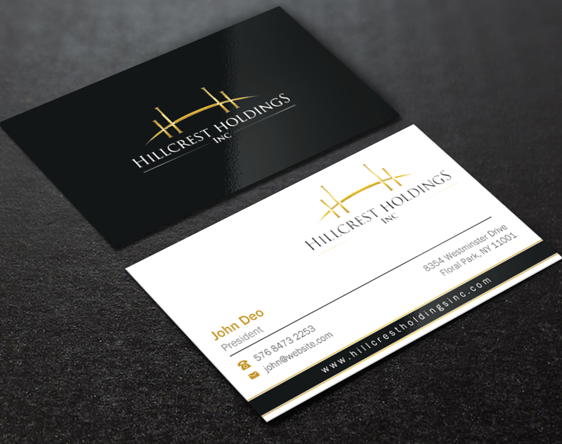 Diseño de Tarjeta de Presentación por Brand aid para Hillcrest Holdings | Diseño #12455314