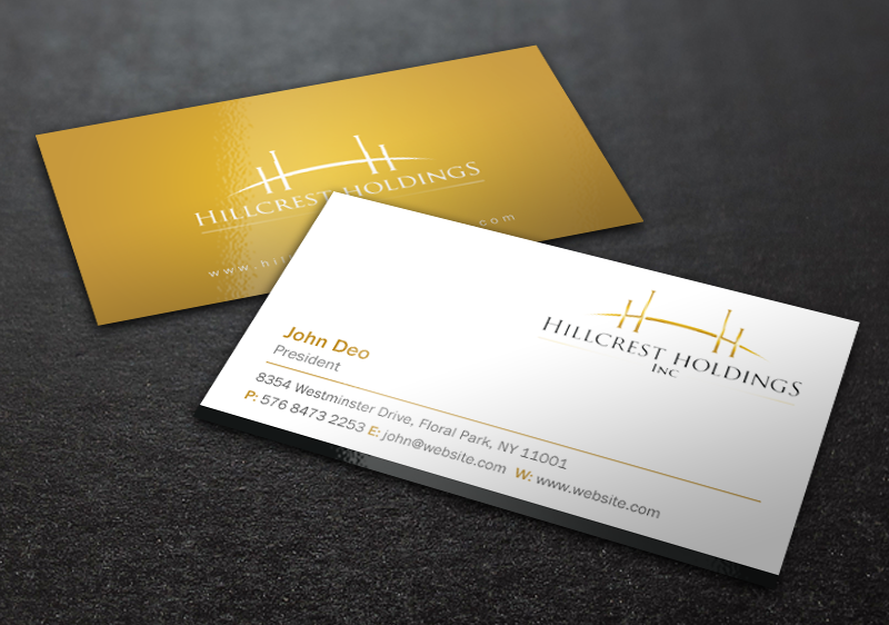 Business Card Design by Brand aid for Hillcrest Holdings | Design #12455581