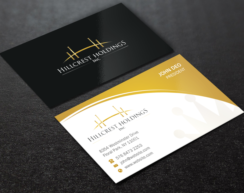 Business Card Design by Brand aid for Hillcrest Holdings | Design #12455582