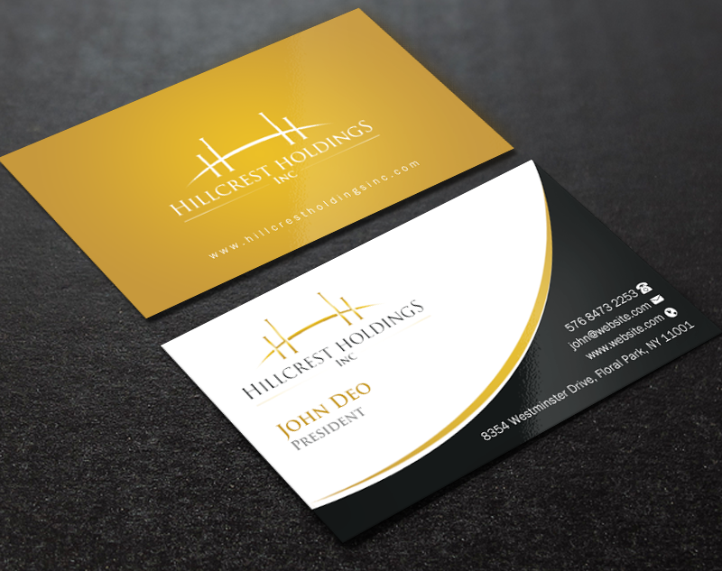 Business Card Design by Brand aid for Hillcrest Holdings | Design #12455587