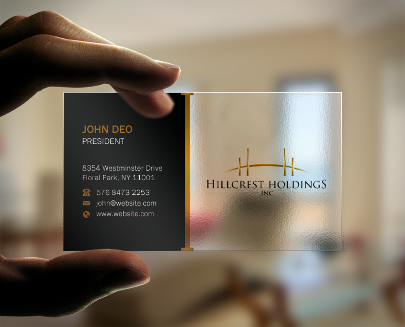 Business Card Design by Brand aid for Hillcrest Holdings | Design #12455591