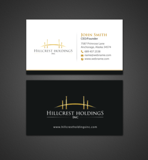 Business Card Design by chandrayaan.creative for Hillcrest Holdings | Design: #12455426