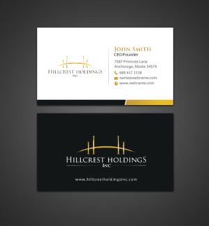 Business Card Design by chandrayaan.creative for Hillcrest Holdings | Design: #12455427