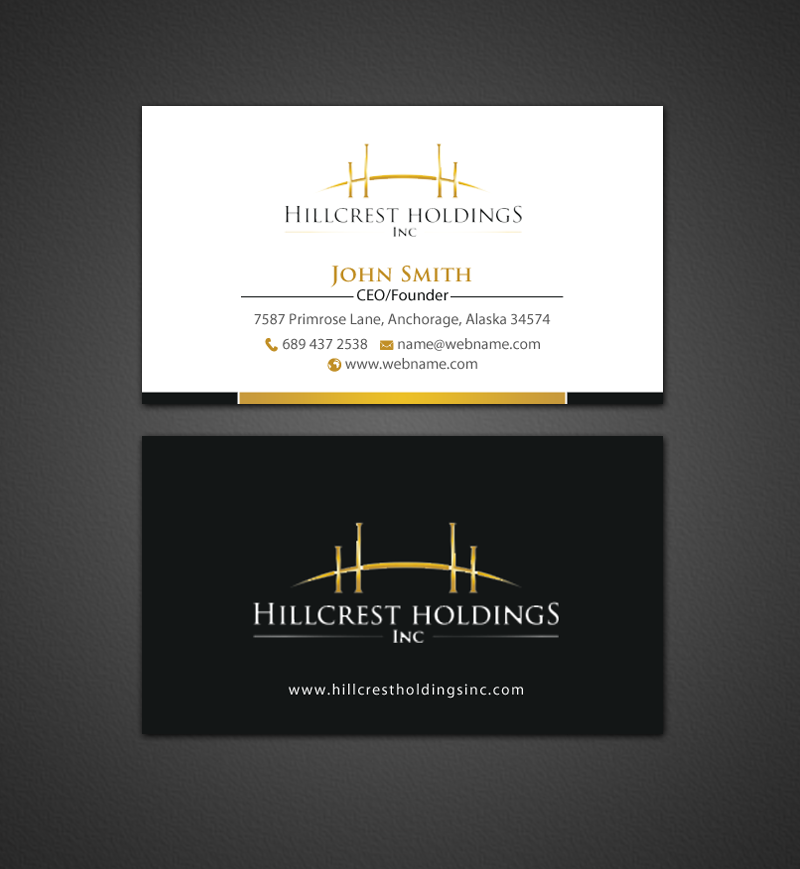 Business Card Design by chandrayaan.creative for Hillcrest Holdings | Design #12455429