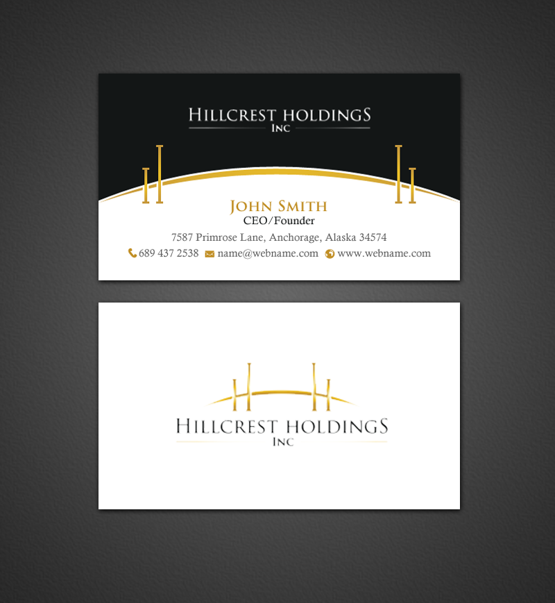 Business Card Design by chandrayaan.creative for Hillcrest Holdings | Design #12455433