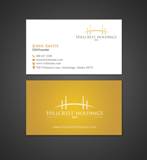 Business Card Design by chandrayaan.creative for Hillcrest Holdings | Design: #12455434