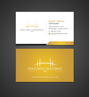 Business Card Design by chandrayaan.creative for Hillcrest Holdings | Design: #12455437