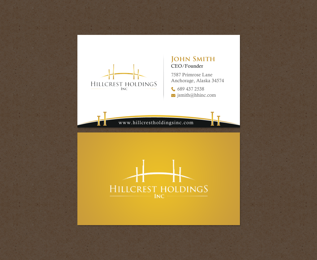 Business Card Design by chandrayaan.creative for Hillcrest Holdings | Design #12472278