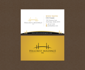 Business Card Design by chandrayaan.creative for Hillcrest Holdings | Design: #12472281