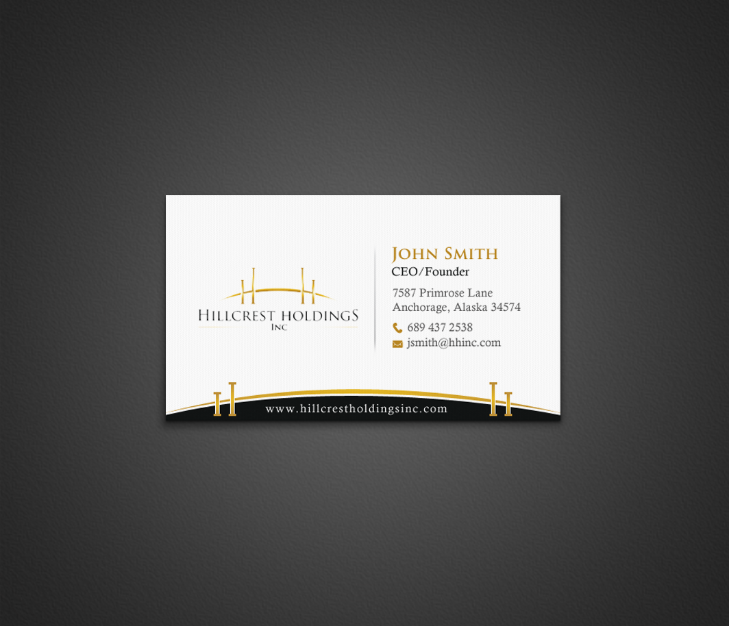 Business Card Design by chandrayaan.creative for Hillcrest Holdings | Design #12486934