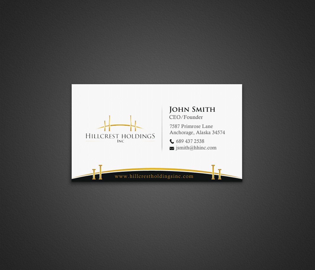 Business Card Design by chandrayaan.creative for Hillcrest Holdings | Design #12486936