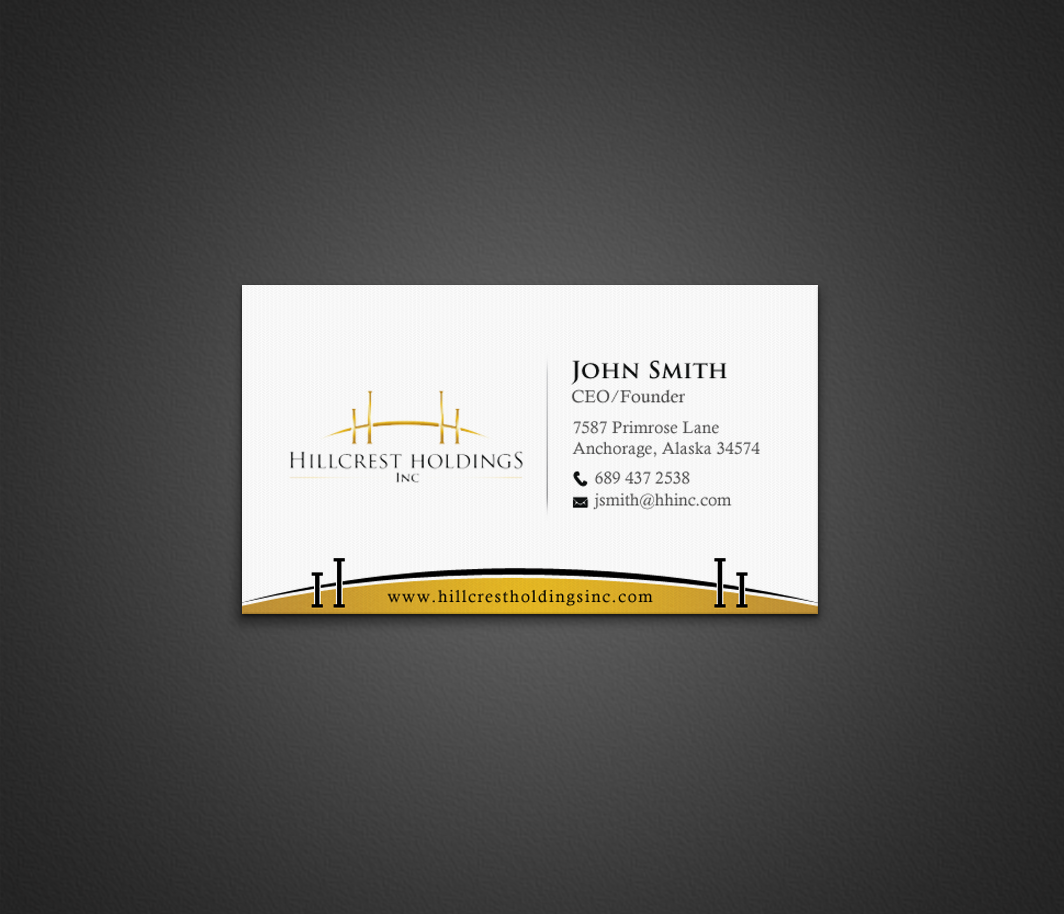 Business Card Design by chandrayaan.creative for Hillcrest Holdings | Design #12486938