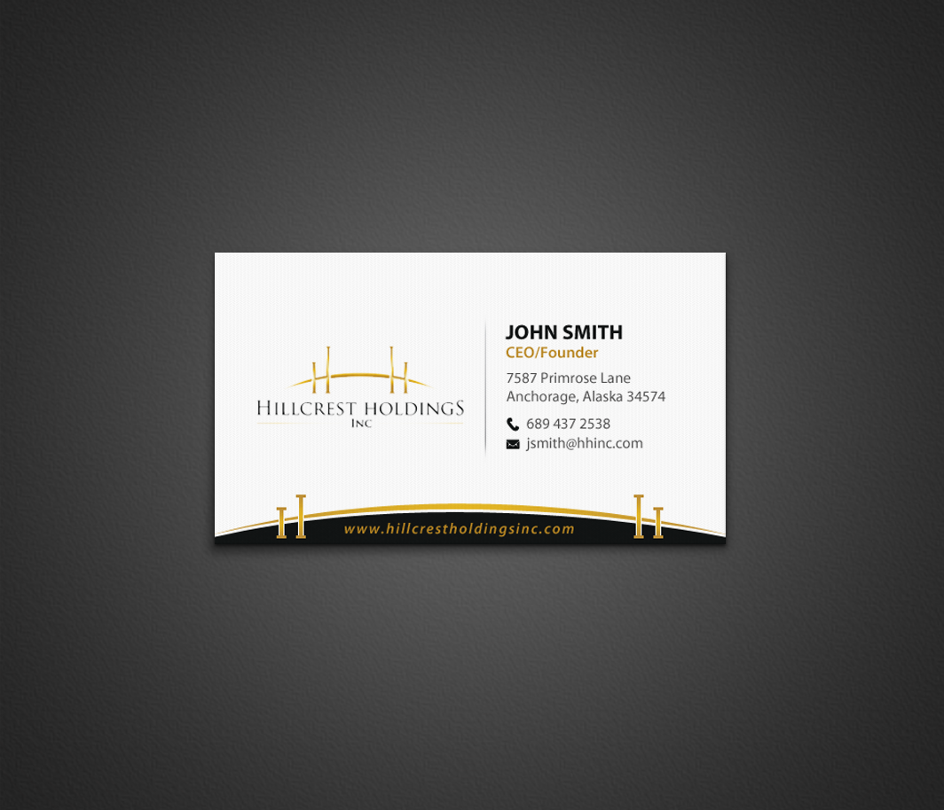 Business Card Design by chandrayaan.creative for Hillcrest Holdings | Design #12486939