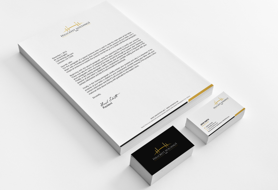 Business Card Design by Sarah Mathews for Hillcrest Holdings | Design #12535218