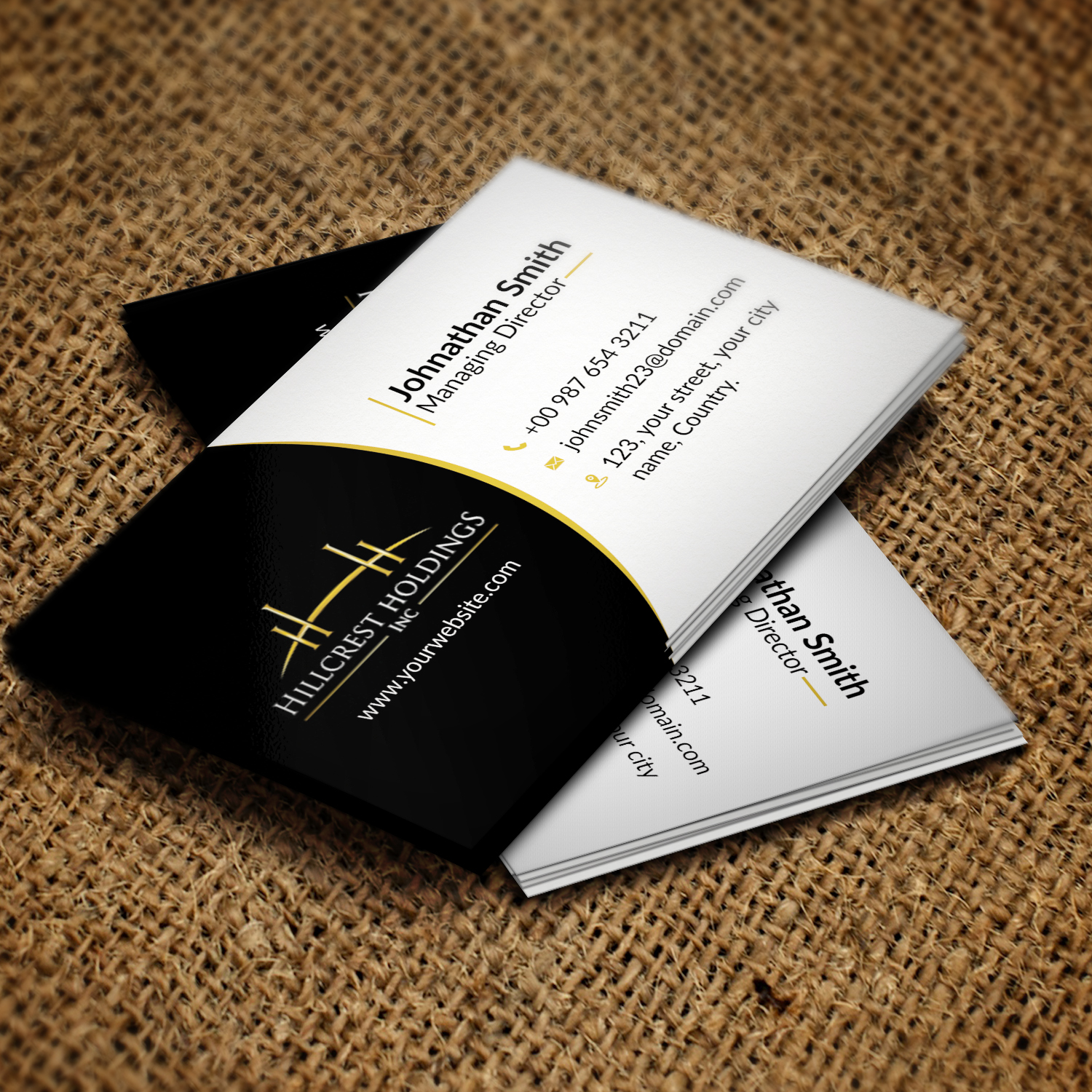 Business Card Design by sazzadbr for Hillcrest Holdings | Design #12531039