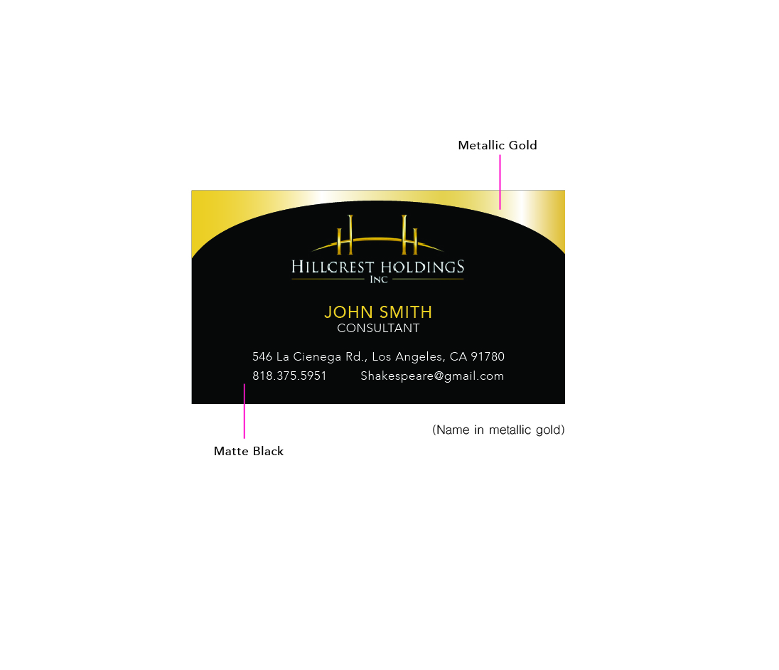 Business Card Design by Stephanie Wang for Hillcrest Holdings | Design #12489612