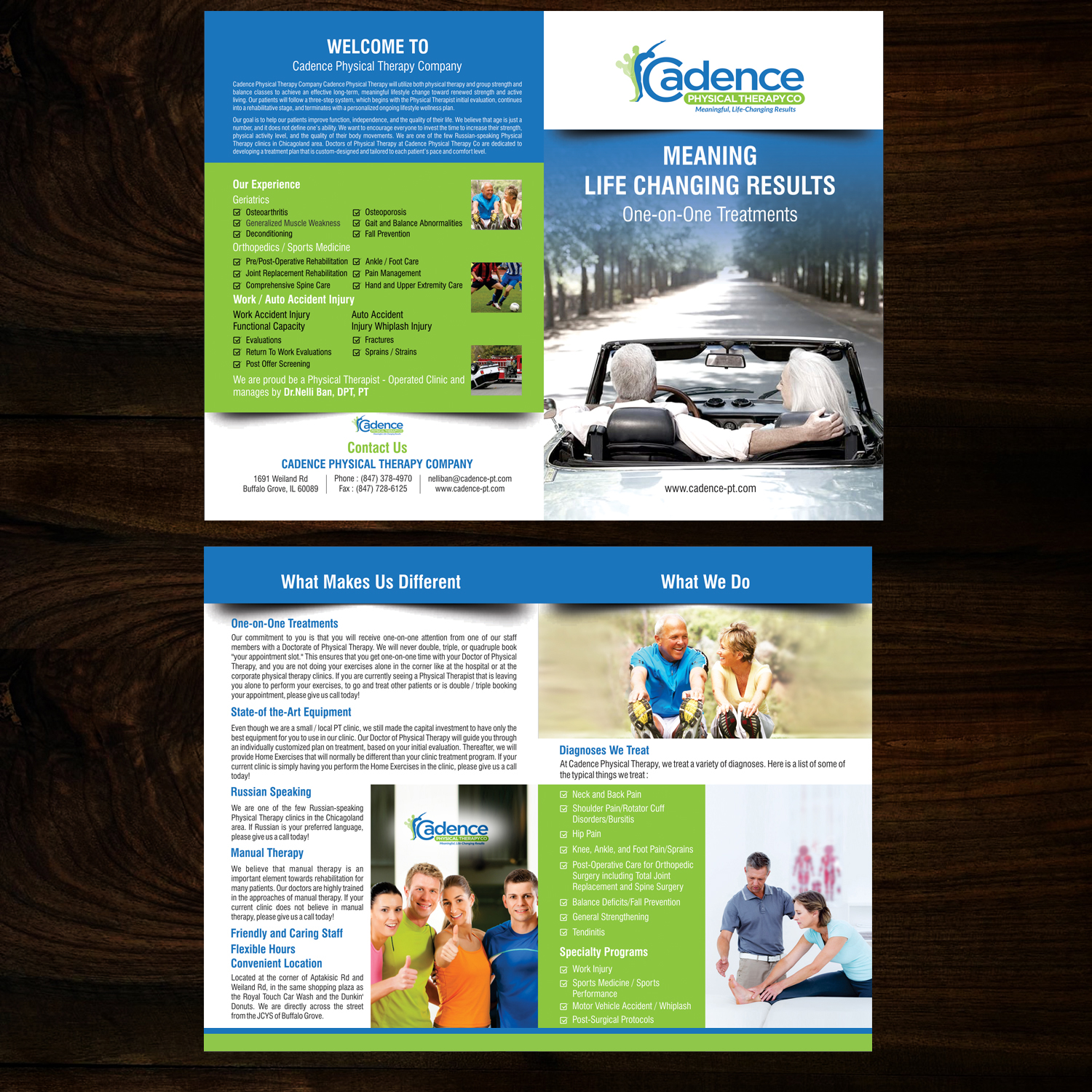 Brochure Design by uk for Cadence Physical Therapy Co | Design #12467848