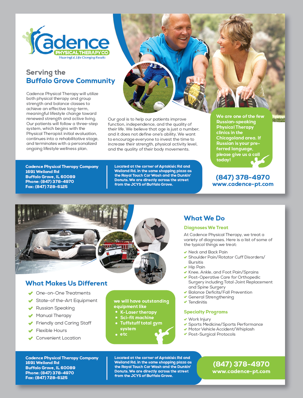Design de Brochure par Achiver pour Cadence Physical Therapy Co | Design #12469433