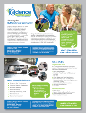 Cadence Physical Therapy Co Brochure | Brochure Design by Achiver
