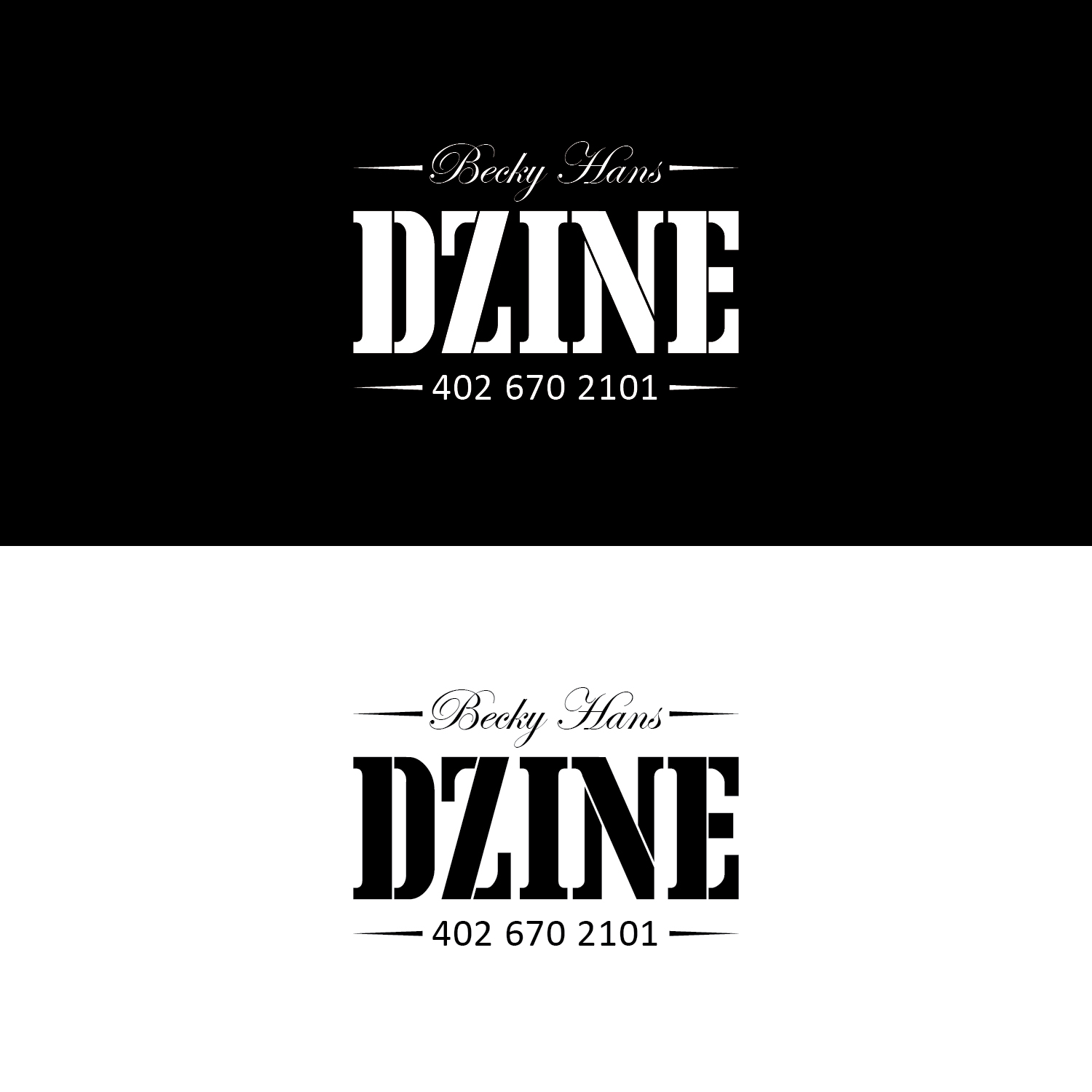 Diseño de Logo por Anoushay para Becky Hans DZINE | Diseño #12478334