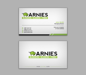 ARNIES SLIDERS | Business Card Design by WebixBD