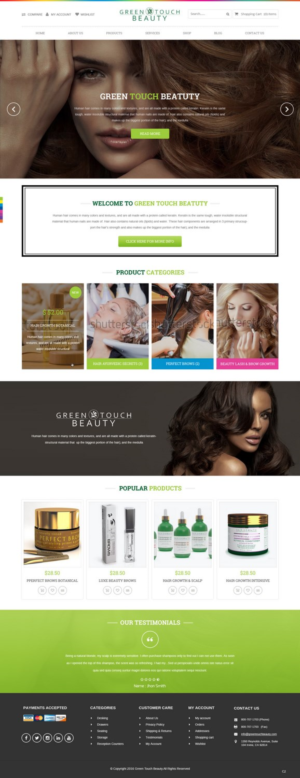 Diseño Web por pb para Green Touch Beauty | Diseño: #12456144