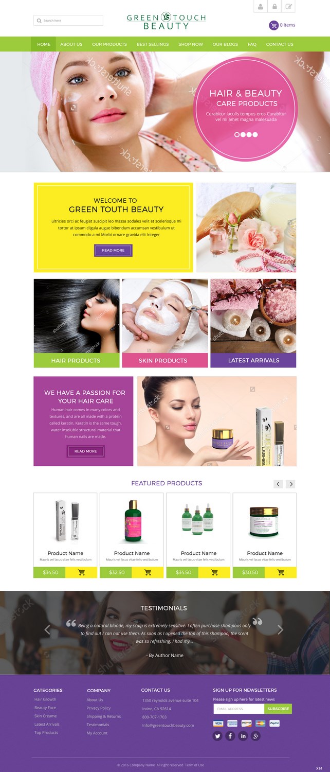 Diseño Web por pb para Green Touch Beauty | Diseño #12456145