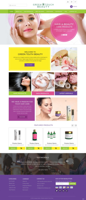 Diseño Web por pb para Green Touch Beauty | Diseño: #12456145