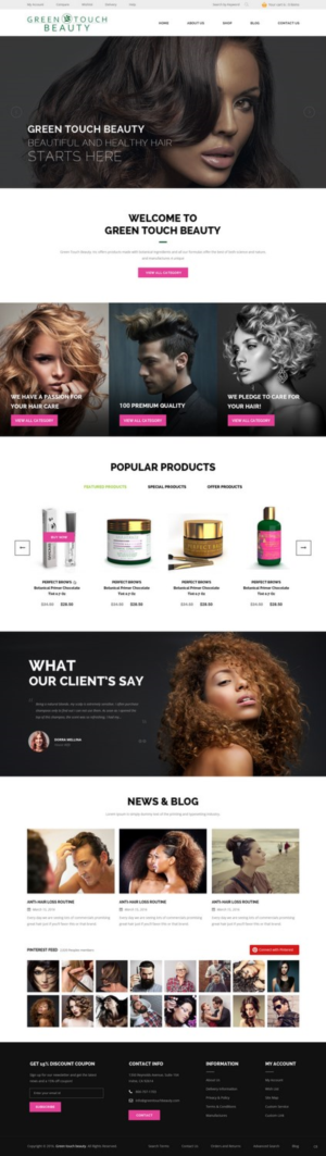 Diseño Web por pb para Green Touch Beauty | Diseño: #12456152
