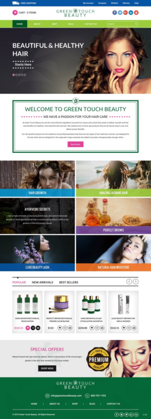 Diseño Web por pb para Green Touch Beauty | Diseño: #12456153