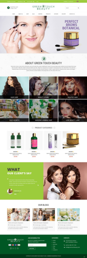 Diseño Web por pb para Green Touch Beauty | Diseño: #12456155