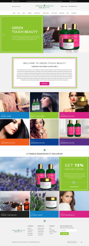 Diseño Web por pb para Green Touch Beauty | Diseño: #12475619