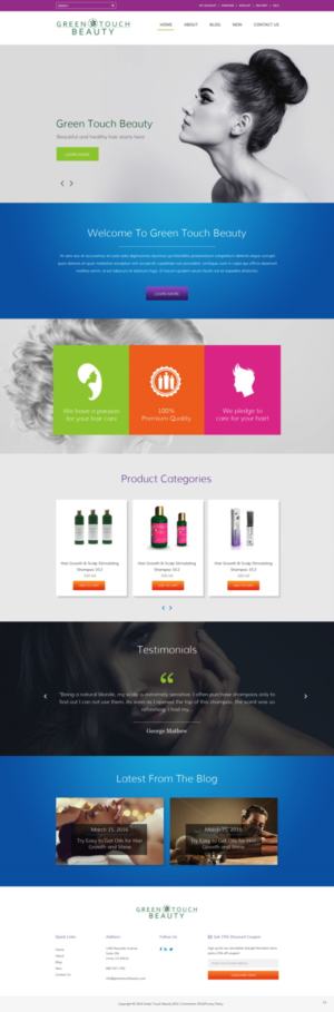 Diseño Web por pb para Green Touch Beauty | Diseño: #12475620