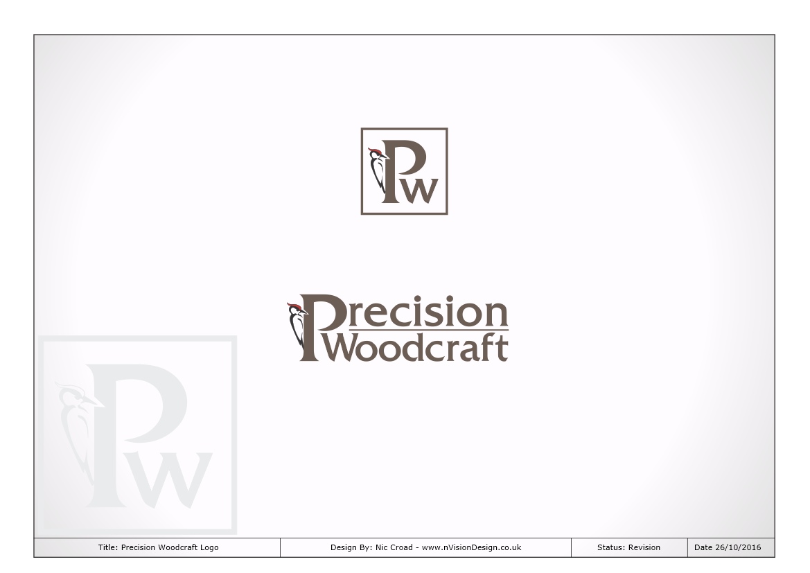 Logo Design by nvisiondesign.co.uk for Precision Woodcraft | Design #12500824