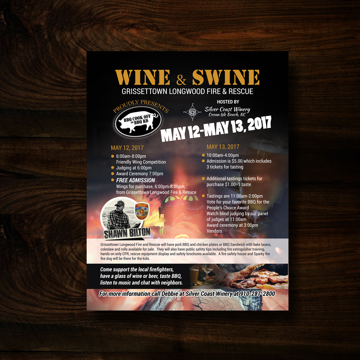 elegant playful event flyer design for silver coast winery by uk