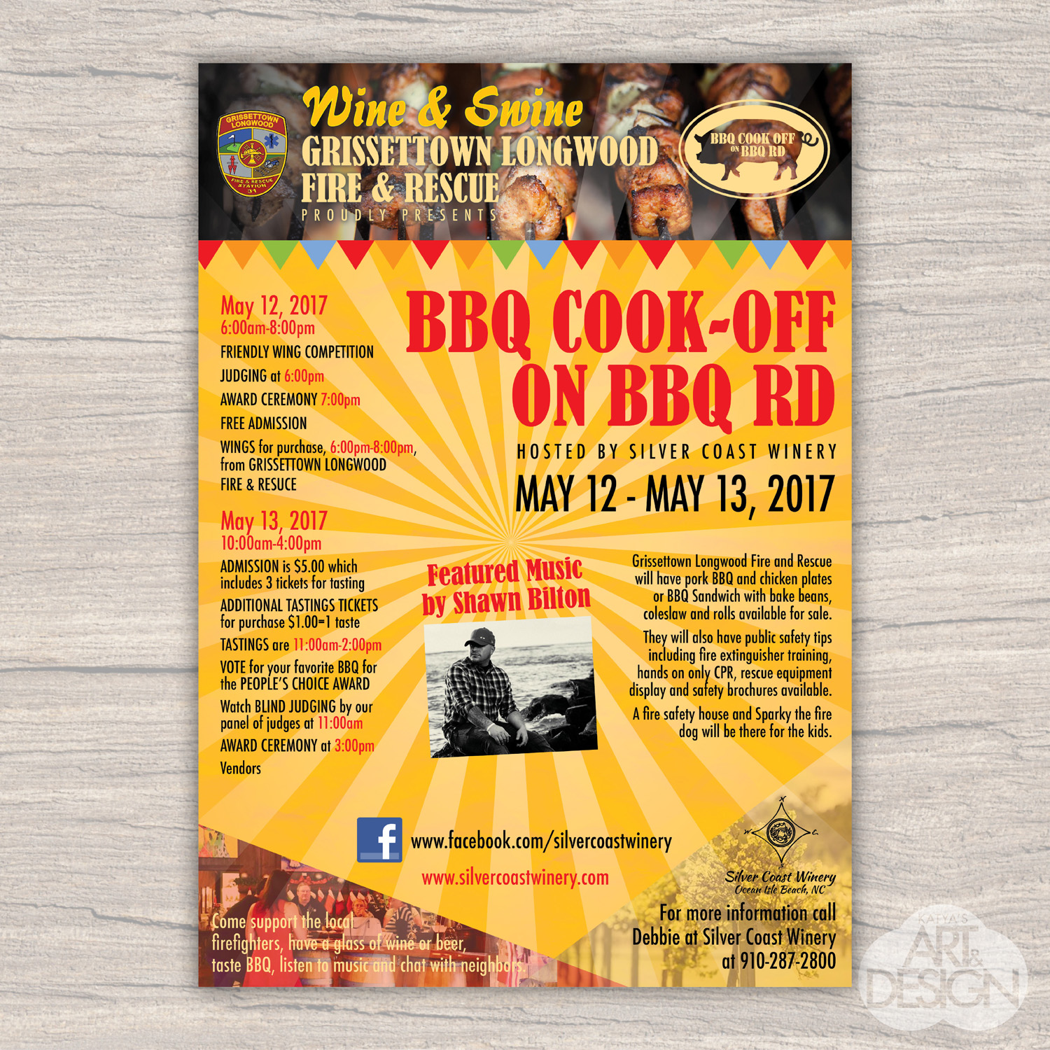 Flyer Design by Katyas Art and Design for Silver Coast Winery | Design #13981754