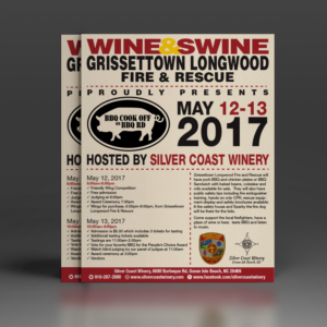 Diseño de Flyer por Mon01 para Silver Coast Winery | Diseño: #14022686