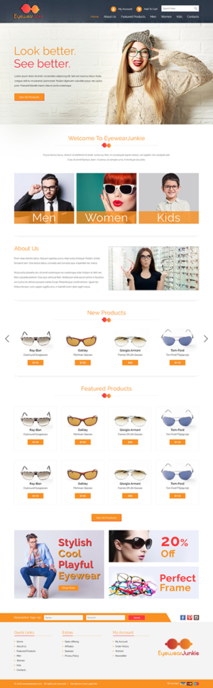 Startup Eyewear Store need Website | Web-Design von Tpith