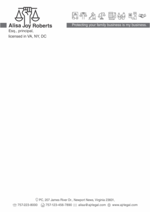 Letterhead Design by Savitra for The Law Office of Alisa Joy Roberts, PC | Design: #12462788