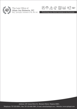 Letterhead Design by Savitra for The Law Office of Alisa Joy Roberts, PC | Design: #12466042
