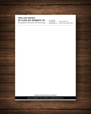 Design En-Tête par alpesh9520 pour The Law Office of Alisa Joy Roberts, PC | Design : #12498693