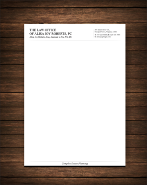 Design En-Tête par alpesh9520 pour The Law Office of Alisa Joy Roberts, PC | Design : #12524911