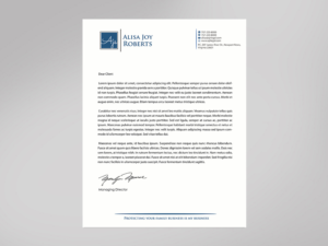 Design En-Tête par Designs 2019 pour The Law Office of Alisa Joy Roberts, PC | Design : #12497539