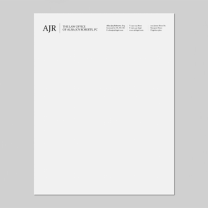 Letterhead Design by logodentity for The Law Office of Alisa Joy Roberts, PC | Design: #12570144