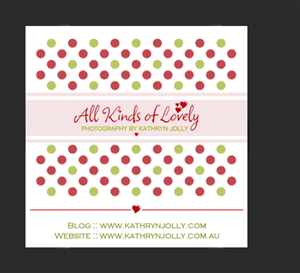 Design de Pochette de CD par Daniel Benitez pour All Kinds of Lovely Photography | Design : #535171