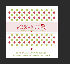 CD Cover Design by Daniel Benitez for All Kinds of Lovely Photography | Design: #535352