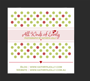 CD Cover Design by Daniel Benitez for All Kinds of Lovely Photography | Design: #538007