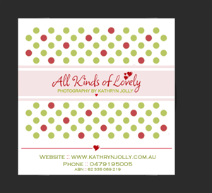 CD Cover Design by Daniel Benitez for All Kinds of Lovely Photography | Design: #538910